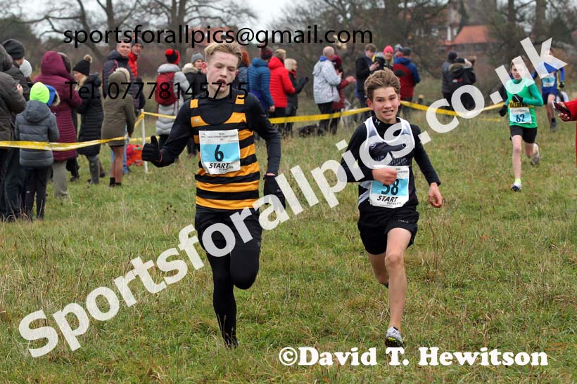 Boys under-13s, 2021 North Eastern Cross Country Championships, Sedgefield. Photo: David T. Hewitson/Sports for All Pics
